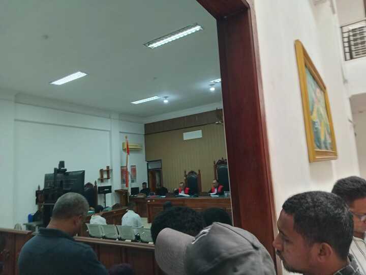 Suasana sidang putusan terdakwa Aci Lely di Pengadilan Tipikor Kupang, Selasa (11/2/2025)
