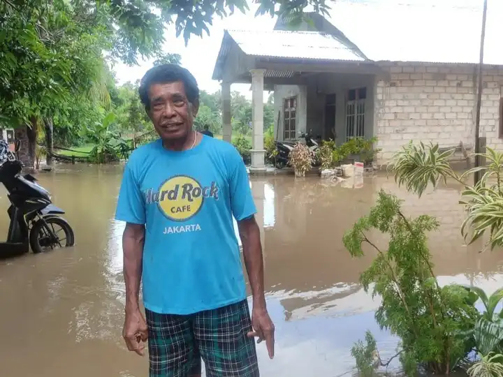 Inilah rumah Warga Kelurahan Lasiana, Kecamatan Oebobo, Kota Kupang, Provinsi NTT yang terendam banjir, Minggu (23/2/2025)