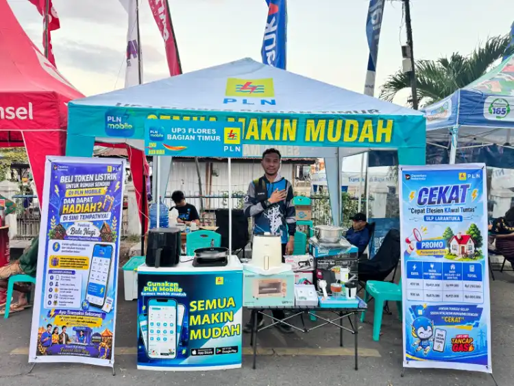 Tampak Booth PLN ULP Larantuka pada festival Bale Nagi 2026.