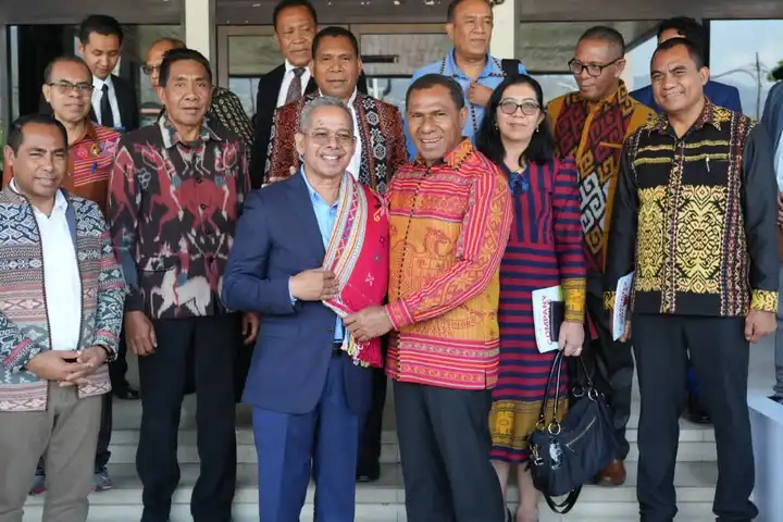 Wakil Gubernur NTT, Johni Asadoma saat menghadiri pembukaan Dili International Trade Expo 2025 di Kota Dili, Kamis (28/8/2025)