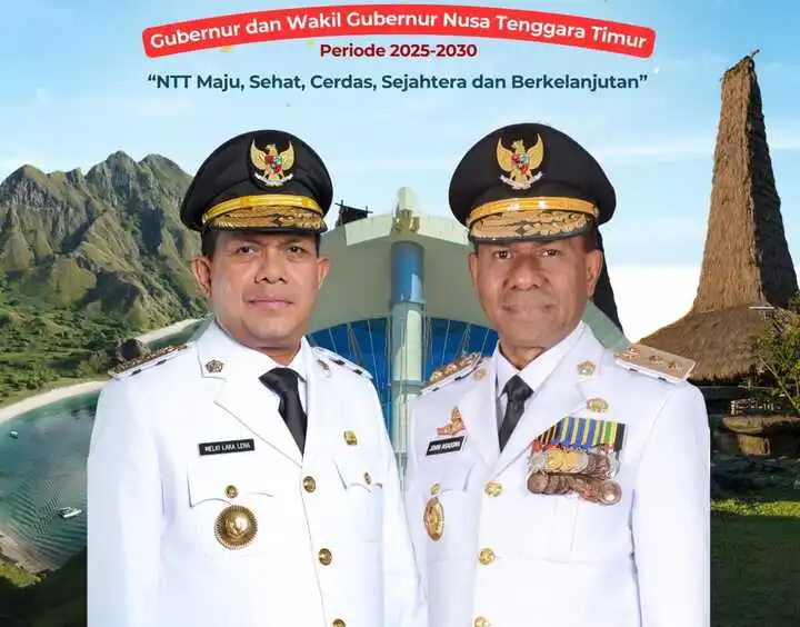 Gubernur NTT, Emanuel Melkiades Laka Lena dan Wagub NTT, Johni Asadoma