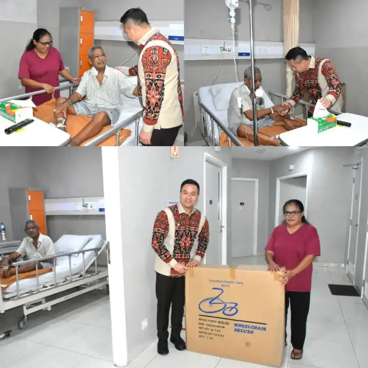 anton terima kursi roda dari walkot kupang