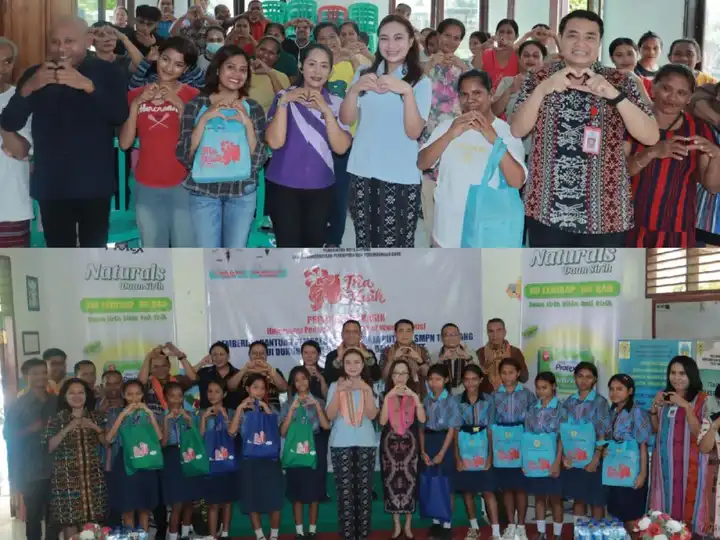 bantuan pembalut ina kasih untuk siswi dan masyarakat kota kupang