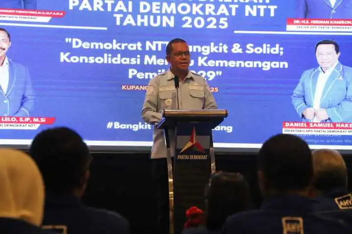 gubernur ntt di rakerda demokrat 2025