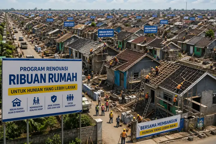 ilustrasi ribuan rumah direnovasi