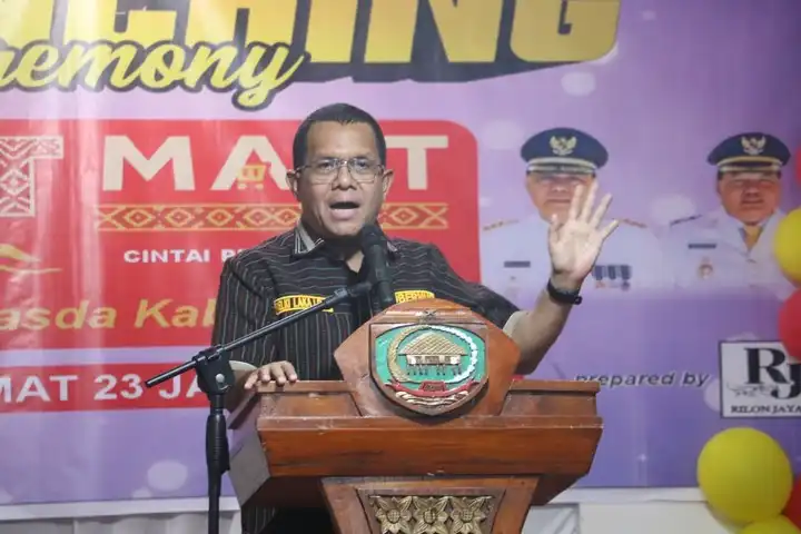 Gubernur NTT, Emanuel Melkiades Laka Lena melaunching NTT Mart di Kabupaten Malaka, Jumat (23/1/2026)
