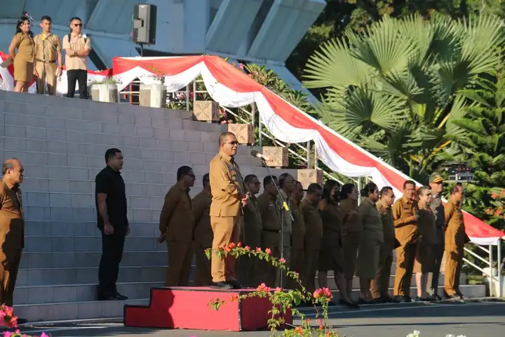 melki pimpin upacara asn lingkup pemprov nttwebp