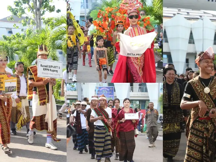 parade tenun di hut ntt ke 67