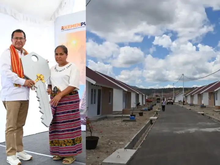pemkab kupang serahkan rumah ke eks timor leste